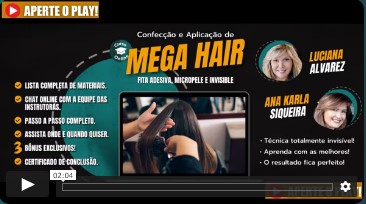 Curso Online de Mega Hair Fita Adesiva da Luciana Alvarez