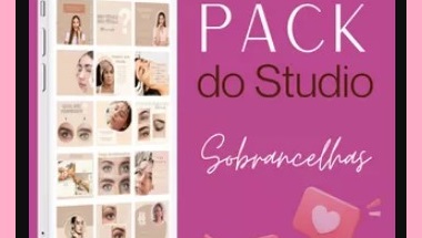 Pack de Artes Editáveis para Studio de Sobrancelhas