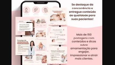 Posts Prontos e Editáveis para Consultora de Amamentação