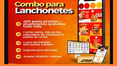 Posts Prontos Editáveis para Lanchonetes